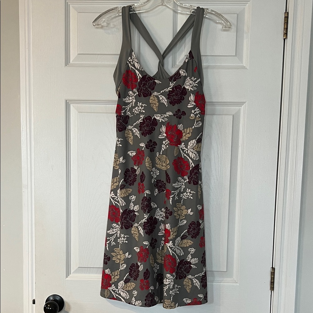 Patagonia Gray Floral Mini Dress
